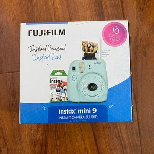 NEW Fujifilm instax Mini 9 Instant Camera (Ice Blue) with Film Twin Pack Bundle
